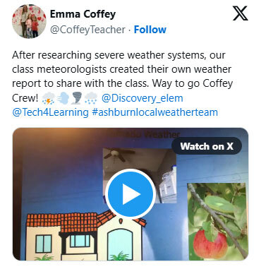 After researching severe weather systems, our class meteorologists created their own weather report to share with the class. Way to go Coffey Crew!