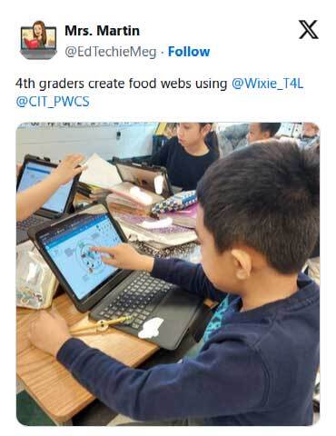4th graders create food webs using @Wixie_T4L