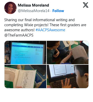 Sharing our final informational writing and completing Wixie projects! These first graders are awesome authors!