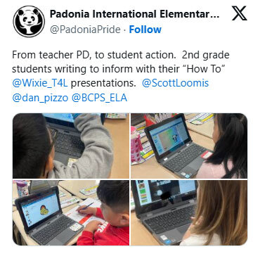 From teacher PD, to student action. 2nd grade students writing to inform with their 'How To' @Wixie presentations.